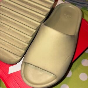 Beige Slide Sandals